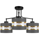 Candellux Lighting Črna stropna svetilka s tekstilnim senčnikom ø 20 cm Andy – Cene