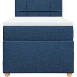 vidaXL Box spring postelja z vzmetnico modra 80x200 cm blago, (21291690) | Shoptok.si