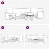  Set vanjskih sofa 6 kom. Prirodna i antracit Bijela | Shoptok.si