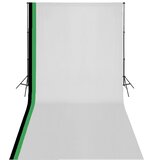  Fotografska oprema s 3 pozadine i podesivim okvirom 3 x 6 m | shoptok.hr