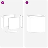  Vrtna saksija Bijela 50 x 30 x 50 cm Čelična vrata - Bijela 50 x 30 x 50 cm 1 | shoptok.hr