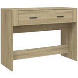 Maison Chic Konzolna mizica - miza ob steni sonoma hrast 100x39x75 cm inženirski les, (21786181) Cene