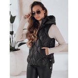 DStreet Kamizelka damska pikowana z kapturem MISSVEST czarna | Shoptok.si