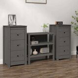  Komode 2 kom sive 40 x 35 x 80 cm od masivne borovine | shoptok.hr