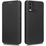 INORCO Za Nokio C22 PU usnjena torbica za telefon proti padcem, stojalo s teksturo ogljikovih vlaken in režo za kartice, (22034860) Cene