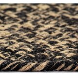  Ručno rađeni tepih od jute crne i prirodne boje 90 cm | shoptok.hr
