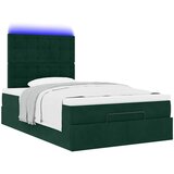  Okvir za krevet s madracima tamnozeleni 120x190 cm baršunasti | shoptok.hr