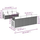 vidaXL 8-dijelni set vrtnih sofa od poliratana s jastucima crni | shoptok.hr