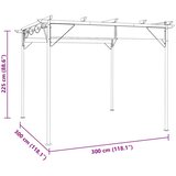  Pergola s pomičnim krovom antracit 3 x 3 m čelična 180 g/m² | shoptok.hr