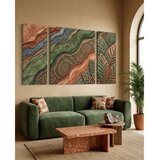 WALLXPERT Huhu2105 - 170 x 40 Multicolor Decorative Canvas Painting (3 Pieces) | Eponuda.com