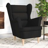  Fotelj črn 74x84x100 cm blago | Shoptok.si