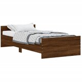  The Living Store Posteljni okvir rjav hrast 90x190 cm inženirski les - Posteljni Okvir, (21502879) | Shoptok.si