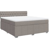 vidaXL Krevet s oprugama i madracem smeđesivi 180x200 cm tkanina | shoptok.hr