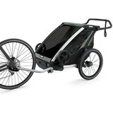 Thule Chariot Lite 2 zeleno (agava)/crna sportska dječja kolica i prikolica za bicikl za dvoje djece (4u1) | shoptok.hr