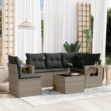 Maison Chic Seti vrtnega pohištva - Vrtna garnitura - Vrtni pohištvo set 6-delna z blazinami siv poli ratan, (21805232) | Shoptok.si