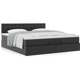  Otomanski okvir kreveta s madracima crni 200x200cm umjetna koža | shoptok.hr