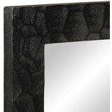  Kupaonsko ogledalo crno 50 x 70 x 2,5 cm od drva manga i stakla | shoptok.hr
