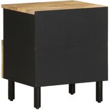  Krevetni ormarić crni 40x33x46 cm Puno grubo drvo Mango | shoptok.hr