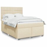  Krevet s oprugama i madracem krem 140x200 cm od tkanine | shoptok.hr