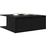 vidaXL Klubska miza Črni hrast 80 x 80 x 31 cm Konstruiran les | Shoptok.si