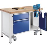 ANKE kompaktna delovna miza, pomična, pomična, z 1 predalom in primežem, širina 1270 mm | Shoptok.si