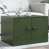 vidaXL Klubska mizica olivno zelena 67x50x44 cm jeklo Cene
