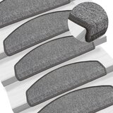  Prostirke za stepenice 15 kom 65x24x4 cm tamno sive poluokrugle velike | shoptok.hr