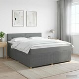  Boxspring krevet s madracem Tamnosiva 180 x 200 cm Tkanina | shoptok.hr