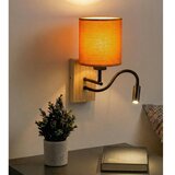  Brilagi - LED zidna lampa NUBILA WOOD 1xE27/25W/230V + LED/3W hrast/crna/narandžasta | Eponuda.com