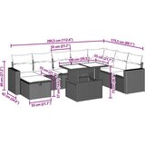  9-dijelni set vrtnih sofa s jastucima crni od poliratana | shoptok.hr
