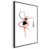  Plakat - Illustration of a Woman with a Ribbon - Artistic Gymnastics 40x60 Crni okvir s margom | shoptok.hr