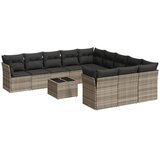  12-dijelni set vrtnih sofa poliratan s jastucima svijetlosivi | shoptok.hr