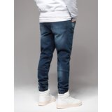 Ombre Men's denim jogger pants with rips and zippers - dark blue | Eponuda.ba