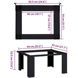 Pedestal za perilicu rublja Crna 64 x 55 x 32,5 cm Čelik | shoptok.hr