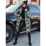 DStreet Kurtka zimowa damska ULTRAWAY pikowana z kapturem zielona | Shoptok.si