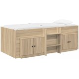  Loft krevet s ormarom 3 kom. Hrast sonoma Konstruirano drvo Smeđa 75 x 190 cm | Shoptok.si