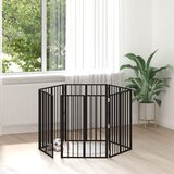  Vrata za pse 6 pcs Crna 60 x 80 cm Cinkani čelik | shoptok.hr