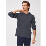 Koton Marked Sweater Crew Neck Slim Fit Long Sleeved Cene