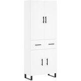 Maison Chic Visoka omara - Komoda - Predalnik bela 69,5x34x180 cm inženirski les, (21720521) | Shoptok.si