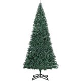 vidaXL Umjetno praznično drevo s svetlobami in kroglicami Zelena | Shoptok.si