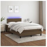  Krevet box spring s madracem LED tamnosmeđi 120x200 cm tkanina | shoptok.hr