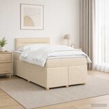  Boxspring krevet s madracem Krem 120 x 200 cm Tkanina | shoptok.hr