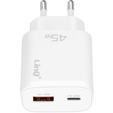 LINQ Omrežni polnilnik USB C Power Delivery 45 W in USB Quick Charge 3.0 18 W, Bela, (5000009880) | Shoptok.si