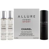 Chanel Allure Homme Sport EDT Refillable 20 ml + EDT Refill 2 x 20 ml (muški poklon set) | shoptok.hr