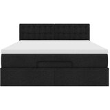  Otomanski krevet s madracem i LED crni 140x190 cm tkanine | shoptok.hr