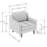 Atelier Del Sofa Fotelja Robin 1, Bijela | Eponuda.ba