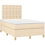  Krevet s oprugama i madracem krem 120 x 200 cm od tkanine | shoptok.hr