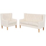  2-dijelni set sofa od tkanine krem bijeli | Eponuda.ba