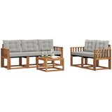  Set vanjskih sofa 6 kom. Prirodna i svijetlo siva | shoptok.hr