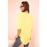 Kesi Włoski Women's muslin shirt with a button yellow | shoptok.hr